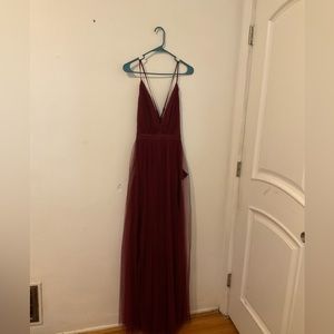 Red Double Split Thigh Dress